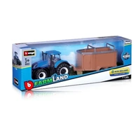 Bburago 10cm New Holland Tractor & Trailer  - Assorted (One Only)
