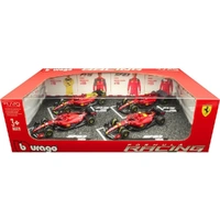 Bburago 1/43 Ferrari #16 Leclerc - 4 piece Gift Pack