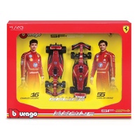 Bburago 1/43  2024 Ferrari SF-24 - 2 piece Gift Pack