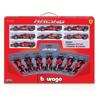 Bburago 1/43 Ferrari - 7 piece Collection & Display Stand