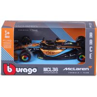 Bburago 1/43 Race 2022 F-1 McLaren 36 #3 Ricciardo Diecast Formula 1