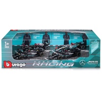 Bburago 1/43 Mercedes AMG #44 Hamilton - 4 piece Gift Pack