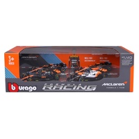 Bburago 1/43 McLaren #4 Norris - 4 piece Gift Pack