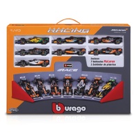 Bburago 1/43 McLaren - 7 piece Collection & Display Stand