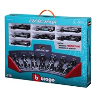 Bburago 1/43 Mercedes AMG - 7 piece Collection & Display Stand