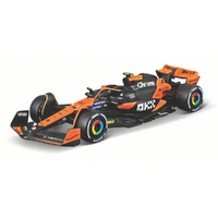 Bburago 1/43 F-1 McLaren MCL 38 #4 Lando Norris Miami GP 2024 with Helmet Diecast Model Car