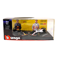 Bburago 1/64 2025 Red Bull Racing RB21 - Verstappen #1 Twin Pack in Showcase