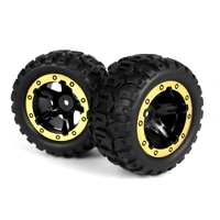 Blackzon Slyder MT Wheels/Tires Assembled (Black/Gold) [540087]