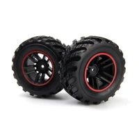 Blackzon Spryte Wheels/Tires Assembled (Black/Red) [540326]