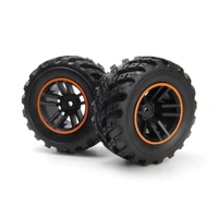 Blackzon Spryte Wheels/Tires Assembled (Black/Orange) [540327]