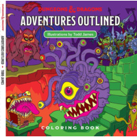 Dungeons & Dragons Adventures Outlined 5th Edition Coloring Book Monster Manual 1