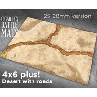 Cigar Box Desert with Roads (28mm) 4x6 Battle Mat