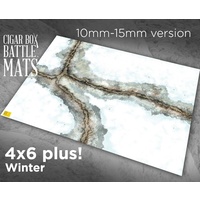 Cigar Box Winter with Roads (15mm) 4x6 Battle Mat