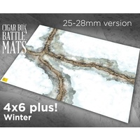Cigar Box Winter with Roads (28mm) 4x6 Battle Mat