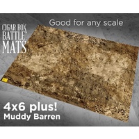 Cigar Box Muddy Barren 4x6 Battle Mat