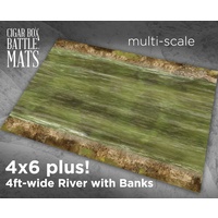 Cigar Box 4 Foot Wide River with Banks 4x6 Battle Mat