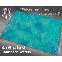 Cigar Box Caribbean Waters 4x6 Battle Mat