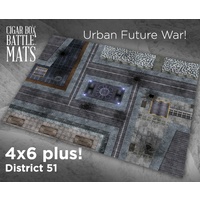 Cigar Box District 51 4x6 Battle Mat