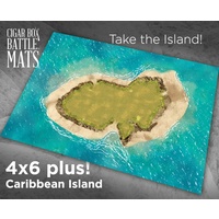 Cigar Box Carribbean Island 4x6 Battle Mat