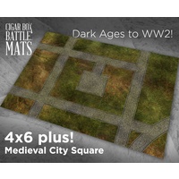 Cigar Box Medieval City Square 4x6 Battle Mat