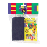 Coloured Chalf + Duster 12pkt CC12CD