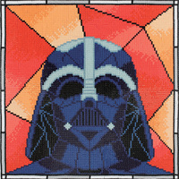 Diamond Dotz Darth Vader Stained Glass, Full Square Drill, 32 x 32cm