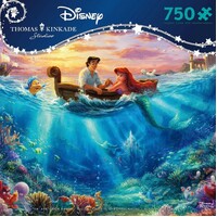Ceaco 750pcThomas Kinkade Disney Dreams The Little Mermaid Falling in Love Jigsaw Puzzle