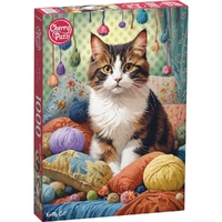 Cherry Pazzi Knitty Cat 1000pc Jigsaw Puzzle