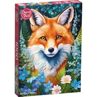 Cherry Pazzi Red Fox in Flowers 1000pc Jigsaw Puzzle