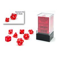 Chessex 20374 Translucent Mini Red/White 7-Die Set