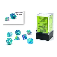 Chessex 20546 Festive Mini Waterlily/White 7-Die Set