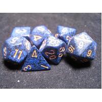 Chessex Dice Sets: Golden Cobalt oply &-Dice Cube