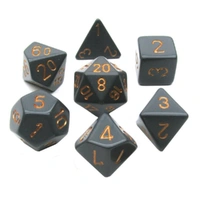 Chessex 25428 Opaque Polyhedral Black/gold 7-Die Set