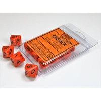 Chessex Opaque Orange/Black Set of D10 (10pcs)