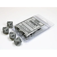 Chessex Opaque Dark Grey/Black Set of D10 (10pcs)
