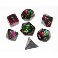 Chessex 26436 Gemini Blue-Green w/gold 7-Die Set