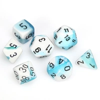 Chessex 26444 Gemini Teal-White/Black 7 die set