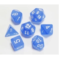 Chessex 27406 Frosted Blue/white 7-Die Set