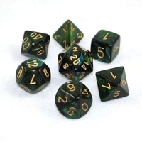 Chessex 27415 Dice Sets: Jade/Gold Scarab Polyhedral 7-Die Set