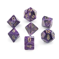 Chessex 27437 Dice Sets: Purple/Gold Vortex Polyhedral 7-Die Set