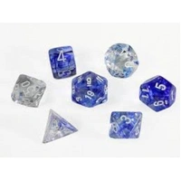 Chessex 27466 Nebula Dark Blue/white 7-Die Set