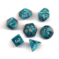 Chessex 27489 Phantom Teal/gold 7-Die Set