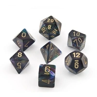 Chessex 27499 Lustrous Shadow/gold 7-Die Set