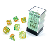 Chessex 27555 Nebula Polyhedral Spring/White Luminary 7-Die Set