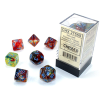 Chessex 27559 Nebula Polyhedral Primary/Turquoise Luminary 7-Die Set