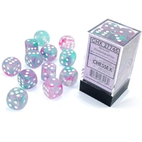 Chessex 27745 Nebula 16mm D6 Wisteria/White Luminary (12)