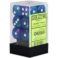 Chessex 27746 Festive 16mm d6 Waterlily/White Block (12)