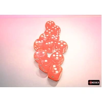 Chessex 27753 Festive Dahlia/white 16mm d6 Dice Block (12 dice)