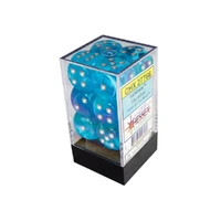 Chessex Luminary Sky/silver 16mm d6  Dice Block (12)