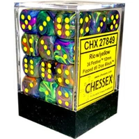 Chessex 27849 Festive Rio/Yellow 12mm Brick 36